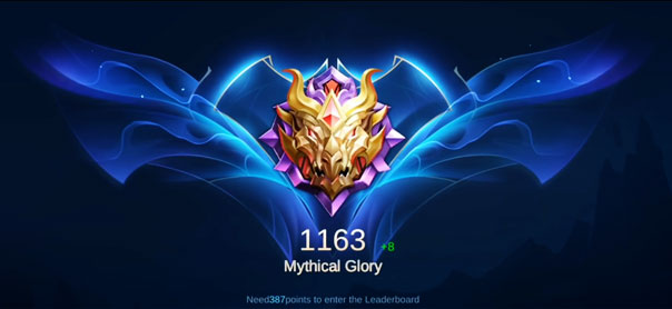 The highest rank in Mobile Legends is Mythical Glory