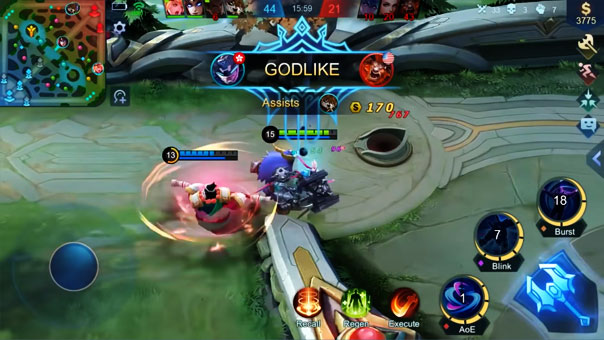 Godlike kill by Saber in Mobile Legends