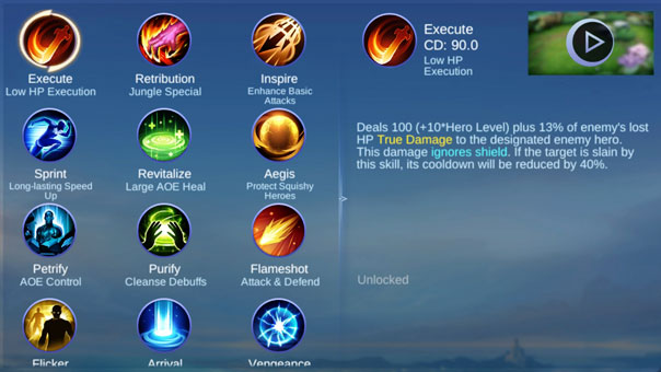 List of battle spells - Mobile Legends: Bang Bang