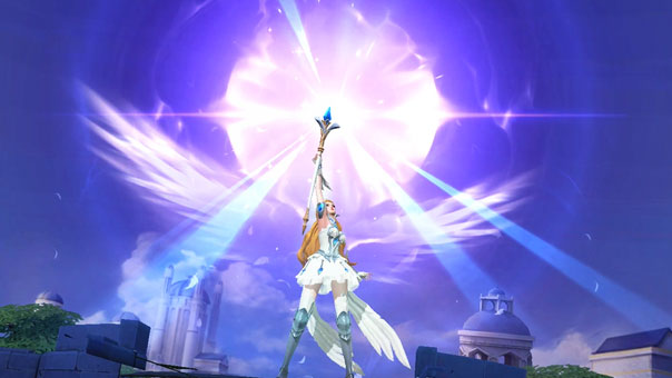 Odette raising her wand to cast her spell - Mobile Legends
