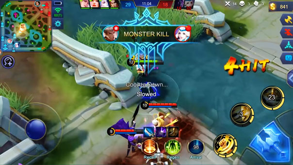 Monster skill by a fighter hero in MLBB