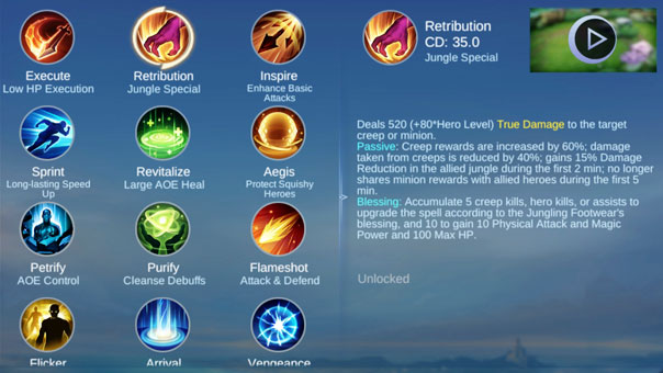 Battle spell for jungle monsters, turtle and lord - MLBB