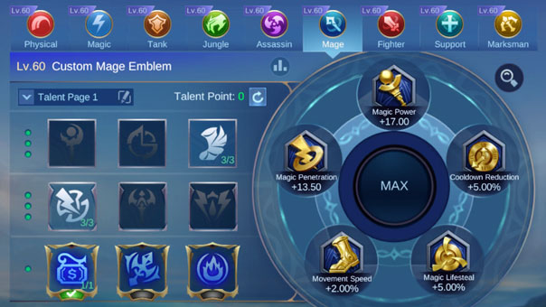 Recommended Emblem for Xavier - Mobile Legends