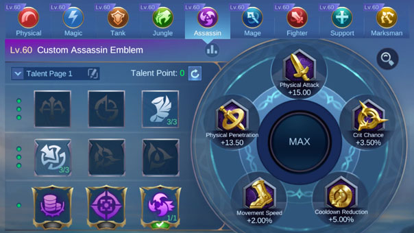 Recommended Emblem and Talents for Moskov - Mobile Legends